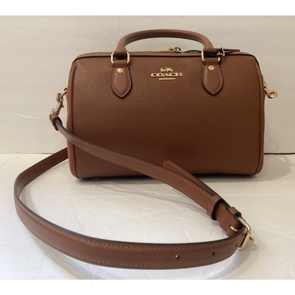 Coach Rowan Satchel Bag Brown/Maple Color